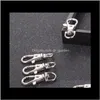 Clasps Hooks & Components Jewelry Split Clip Hook Buckle Lobster Swivel Clasp Key Ring Findings Metal Drop Delivery 2021 J50Rt