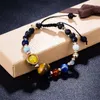 Armband Universe Galaxy Bead Åtta planeter Solar System Moon Star Natural Stone Strands Bangle Essential Oil Diffuser Smycken