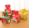Confezione regalo di Natale Scatola di imballaggio Confezione di cartoni animati di Babbo Natale Confezione di confezioni di caramelle di mele Scatole di imballaggio per feste di Natale Ornamento decorativo