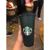 Starbucks CURBLE COLOR CAMBIO CAMBIO CON CONFETTI REUSIBLE CUBIERTE PLÁSTICO DE PLÁSTICO CON LA TAPA Y LA CUP