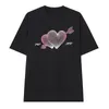 T-shirt IEFB da uomo Summer Love Print T-shirt da uomo coreana Trend da uomo manica corta allentata T-shirt causale nera 9Y7110 210524