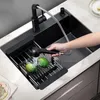 304 En acier inoxydable TopMount Cuisinière Cuisine Simple Bol Noir Dark Black-Grey Wash Bassin pour accessoires de vidange