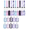 Keychains 30 stycken Travel Bottle Keychain Holder Chapstick Återanvändbara containrar set med Wristlet Lanyards9400918