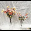 Fiori decorativi GATHONS Festive Forniture del partito Garden3 / 6 Rami Decorazioni Elegante Disposizione dei fiori Elegante Easter Egg Tree Decor Branch A