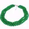 Boucles d'oreilles collier pierre naturelle Jades ensemble de bijoux pour femmes 8mm perles rondes brin Bracelet à la main cristal multicouches chaîne cadeaux A575