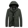 Mäns Windbreaker Jackor Vattentät Militär Hooded Vattentät Vindbrytare Casual Coat Man Kläder Höst Jackor Män 210818