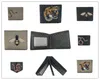 High Quality Men Animal Short Wallet Leather Black Snake Tiger Bee Wallets Women Purse Card Holders With Gift Box