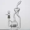 2022 Clear Hookahs 23cm Alto 14.4mm articulação fumar água de vidro bongs plataformas petrolíferas