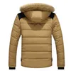 Col de fourrure Parkas à capuche hommes hiver épais veste pour hommes vêtements d'extérieur mode manteau chaud homme doublure en laine coupe-vent mâle Parka Casaco 211008