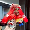 Mode Niedlichen Cartoon Kämpfer Weiche Gummi Schlüsselanhänger Landyard Auto Schlüsselanhänger Panda Schlüsselanhänger Tasche Anhänger Geschenke für Kinder G1019