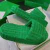 Vrouwen Groene Bont Slippers Handdoek Stijl Sliders Classics Warme Slipper Mode Luxurys Ontwerpers Loafers Burry Dia's Gear Vlakke Bodem Dia Dames 35-41 met Doos