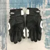 Rękawiczki motocyklowe Czarne wyścigi oryginalne skórzane motocykl białe wyścigowe wyścigi drużyna Glove Men Summer Winter274a