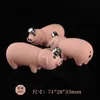 Nouveau créatif Compact petit cochon Jet briquet Butane cochon gonflé double buses gratuit feu briquet barre métal drôle jouets pas de gaz