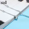 Effie Queen Romantische Liebe Herzförmige Fußkettchen 100 % 925 Silber für Mutter Frau Geburtstag Hochzeitsgeschenk Beinkette Schmuck SA01