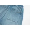 Sommar denim shorts män mode Raw Hem Drawstring Wash Short High Quality Brand Clothing SJ130565 210806