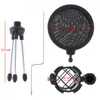 Metal Microphone Stand Tripod with Microphones Wind Rack for Meeting / Singing / Speech