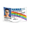 Hawaii Sahte Sürücü Lisansı 3x5ft Bayraklar Uluslararası Müzik Şirketi 100D Polyester Afiş Kapalı Açık Canlı Renk Yüksek Kalite Ile İki Pirinç Grommets