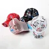 2021 Missky Unisex Women Men Cap Justerbar svart vit färgutskrift graffiti all-matchande baseball kepsar för manlig kvinna