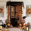 Écharpe de cheminée en toile d'araignée en dentelle noire, fournitures de fête festives pour la décoration d'halloween, 18x98 pouces