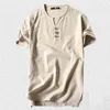 Men's T Shirts Plus Size 5XL 6XL 8XL 9XL large Oversized T Shirt Linen Short Sleeve Tee Shirt Male Summer Men T-shirt Big Size 210722