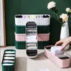Men's Socks Compartment Storage Box With Lid Household Drawer Closet Underwear Organizing