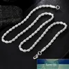 925 Silver 4MM Twist Snake Chain Necklace For Men Women Jewelry Accessories 16-30 Inches Factory price expert design Quality Latest Style Original Status