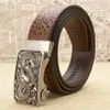 Belts Accessories personality men039s crocodile pattern body real youth Fashion China Dragon automatic buckle leather belt7477627