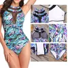 Moda Mujeres One Piece Swimwear Backless Malla Ruchada Playa Ropa Monokini Bodismo Body Traje Beachwears HY0526