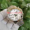 BP Top Quality Watches ETA CAL.4130 7750 Movement 40mm 116520-78590 White Dial Stainless Chronograph Working Mechanical Automatic Mens Watch Men Wristwatches