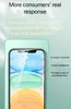 Mobiltelefondelar iPhone 11 12 Helskärm täckt med härdad film Grön film Verklig ögonskyddsförebyggande av kikning A5865671