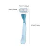 Rasoio da donna Rasoio a 3 strati Lama manuale Depilazione Lady Shaving Bikini Underarm Trimmer con testina di ricambio 4 pezzi