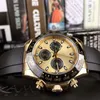 Relógios masculinos de alta qualidade Relógios mecânicos automáticos com mostrador dourado Moda esportes pulseira de borracha Relógios de pulso Montre