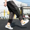 Plaid lastbyxor män joggar lapptäcke overaller casual byxor japanska streetwear harajuku kvinnliga män