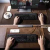 CONTACT'S FAMILY Nubuck Leather Large Size Mouse Pad Anti-slip Keyboard Table Cover Mice pads Gamer Deskmat Laptop Computer