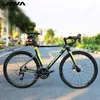 Light Weight Siruro 2 Road Bike Bicycles Bend Handle Bar Aluminum Alloy Racing Disc Brake Bikes 18 Speed City Road Bicycle