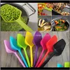 Utensils Tools Kitchen, Dining Bar Home & Garden Drop Delivery 2021 Cooking Shovels Vegetable Scoop Nylon Spoon Large Colander Soup Filter Pa