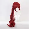 Anime Persona 5 Yoshizawa Kasumi Red Wig Cosplay Kostym Värmebeständigt syntetiskt hår Kvinnor Party Rollspel Parykar Y0913