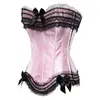 Bustiers Corsets Women Sexy Cetim Bust Bust Corset Top Lace Bowknot Decorado Clubwear Shaper Shaper Body Plus Size S6xl7761629