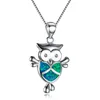 Moda Silver cheia azul imitati opala colar de pendente de tartaruga marinha para mulheres femininas casamentos de casamentos de praia jóias do presente1 447 1466806