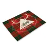 Mesa de Natal Mat Dining Placemat Decoração para casa de cozinha de cozinha tapetes de colaboração de colaboração suprimentos de natal presentes