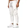 Pantalons pour hommes automne et hiver Style coton pantalons décontractés mode 2021 couleur unie à lacets grande taille sport hommes