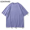 Oversized Tshirts Harajuku Zwierząt Koi Streetwear Hip Hop Casual Fashion Summe Loose Bawełniane Tees Mężczyźni Topy 210602