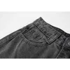 Breda ben denim byxor jeans kvinnor gradient färg hög midja streetwear mörka byxor rak hajuku y2k baggy slappna av 210515