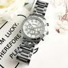 Kvinnor Klockor Fashion Geneva Luxury Designer Märke Ladies Quartz Silver Case Armbandsgåva för 210616