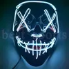 10 färger Halloween Scary Mask Cosplay LED Mask Light Up El Wire Horror Mask Glow In Dark Masque Festival Party Masks Cyz32329174728