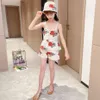 女の子のための服フローラルベスト+ショート服夏セットカジュアルスタイルの子供の女の子210527