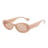 Ins Beliebte Mode kleine ovale Sonnenbrille Frauen Vintage Leopard Gelee Farbe Eyewear Männer Trending Sonnenbrille Schattierungen UV400