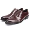 Dress Oxfords Up Men Lace Fashion Formal For Business Shoes Classic Male ec