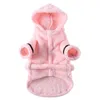 Pet Bathrobe Dog Pajamas Sleeping Clothing Dog Apparel Soft Pets Bath Dry Towel Clothes winter Warm Quick Drying Sleepcoat for Dogs French Bulldog XS Wholesale A264