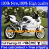 Fairings Kit för BMW K 1200s K1200 S K 1200 S K1200S 05 06 07 08 09 10 Vit svart röd karosseri 4no.40 K1200-S 05-10 K-1200S 2005 2006 2008 2008 2009 2010 Fullständig kropp + Tankskydd